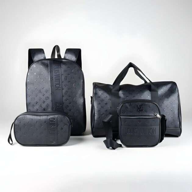 Ensemble de Cabas pour Homme LV Black - طقم حقائب "إل-في" الملكي 4 في 1