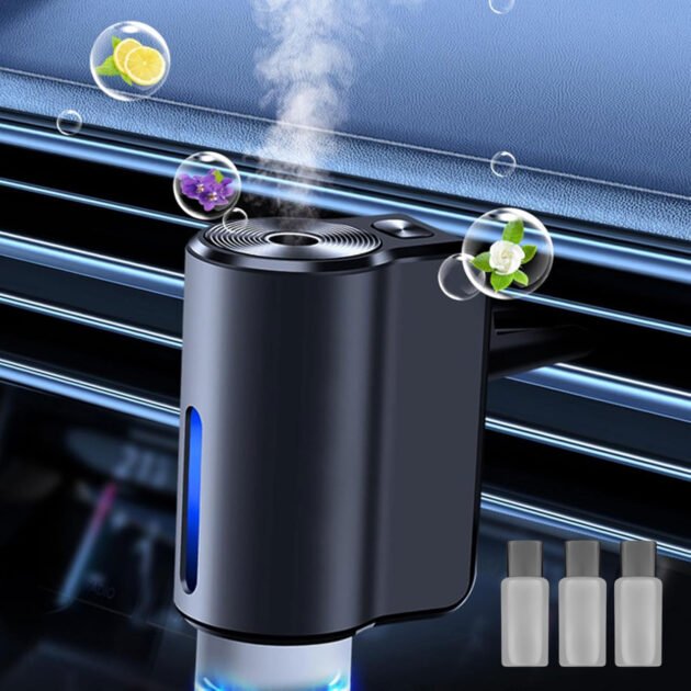 Diffuseur d'huile intelligent à clip sortie de climatisation avec 3 recharge - طقم معطر سيارة