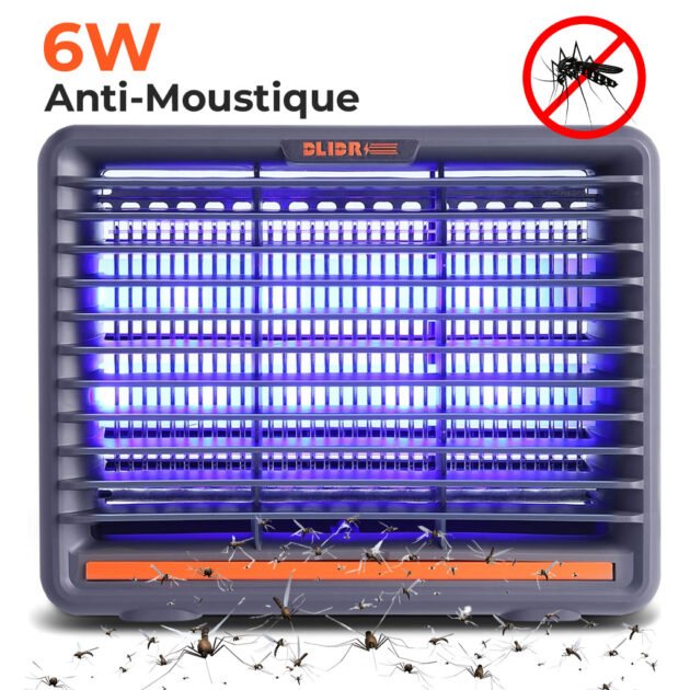 Lampe Anti-Moustiques Électrique 6W Double Tube UV