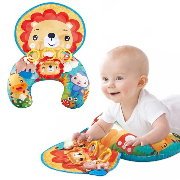 وسادة Tummy Time للرضع مع ألعاب وصوت