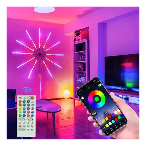 “إضاءة LED نارية RGB ذكية مع بلوتوث وتطبيق – تأثيرات مبهرة للمنازل”