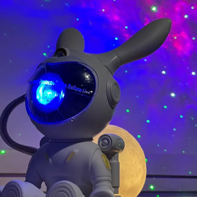 Projecteur Ciel Étoilé LED على شكل Space Bunny مع تحكم عن بعد