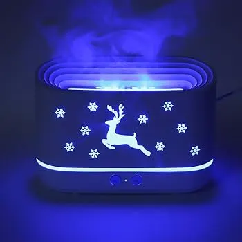مرطّب هواء LED بتصميم غزال مضيء مع تأثير نجوم مهدّئ