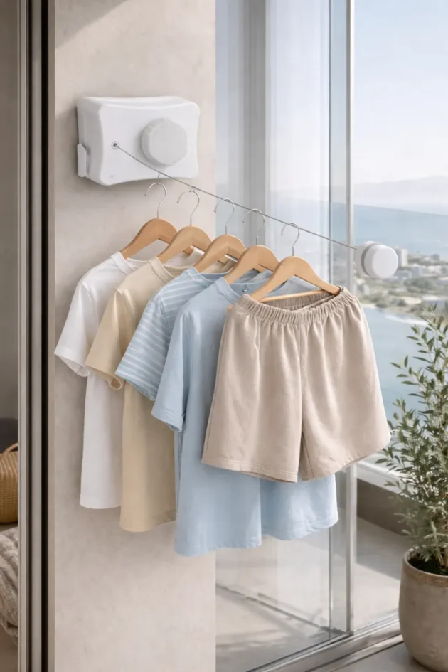 حبل غسيل جداري قابل للسحب | Retractable Clothesline.