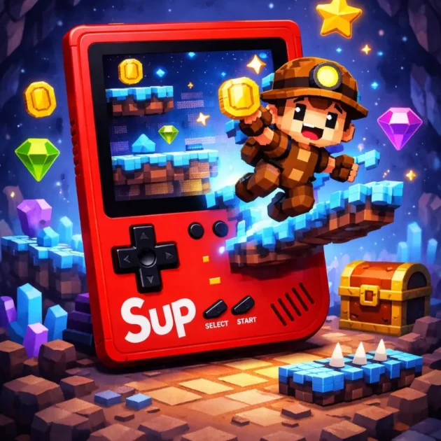 جهاز ألعاب محمول SUP Game Box – 400 لعبة كلاسيكية في جهاز واحد.