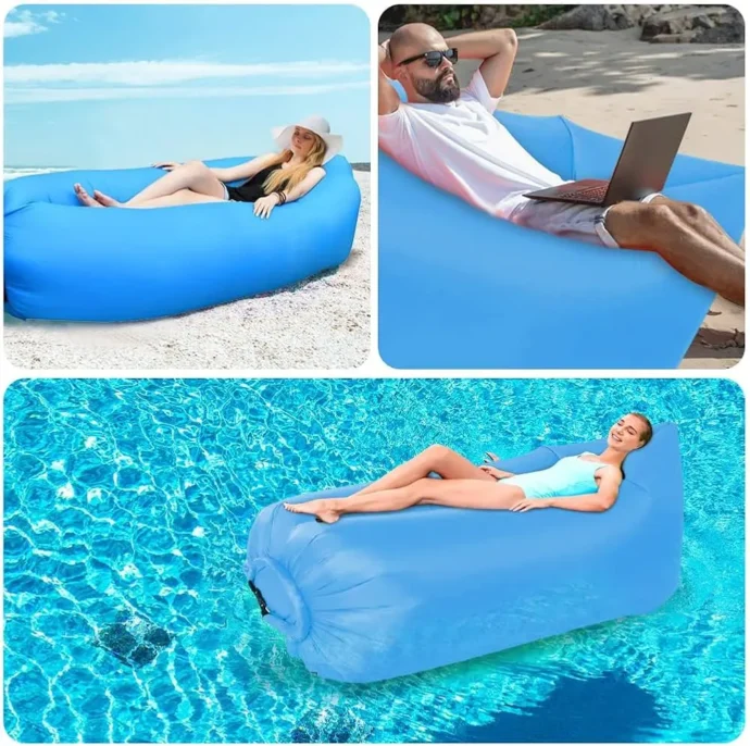 Cloud Lounger – أريكة هوائية محمولة للراحة والاسترخاء .