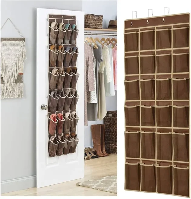 Shoe Organizer خلف الباب – استغل كل مساحة بذكاء