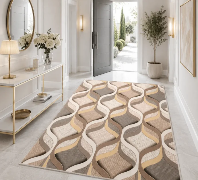 Story Wave Tapis 200×180 | Luxury Geometric Rug