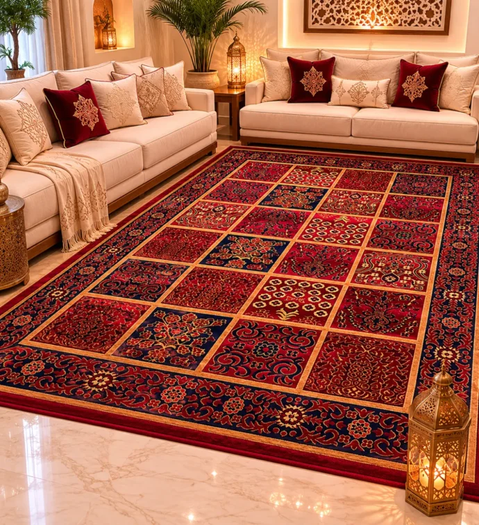 Tapis Ksor Luxe Bordeaux – 200×280 cm