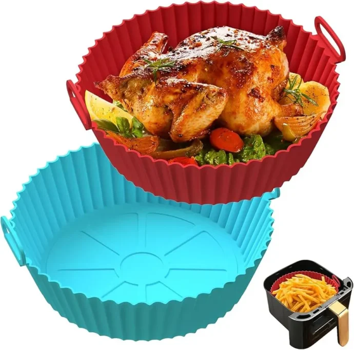 سلة Air Fryer سيليكون مقاومة للحرارة وسهلة التنظيف