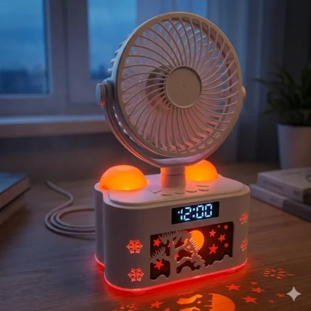 Cool Mist Humidifier Fan _مروحة التبريد والترطيب الذكية