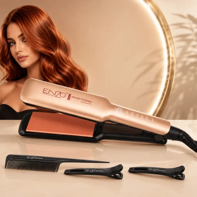 ENZO Keratin Therapy – مكواة فرد الشعر الاحترافية