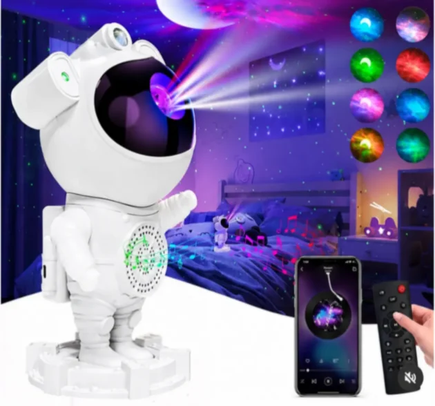 Projecteur galaxie astronaute, haut-parleur Bluetooth