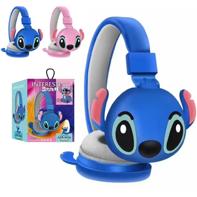 سماعة أطفال لاسلكية Stitch AH-806 بتقنية Bluetooth