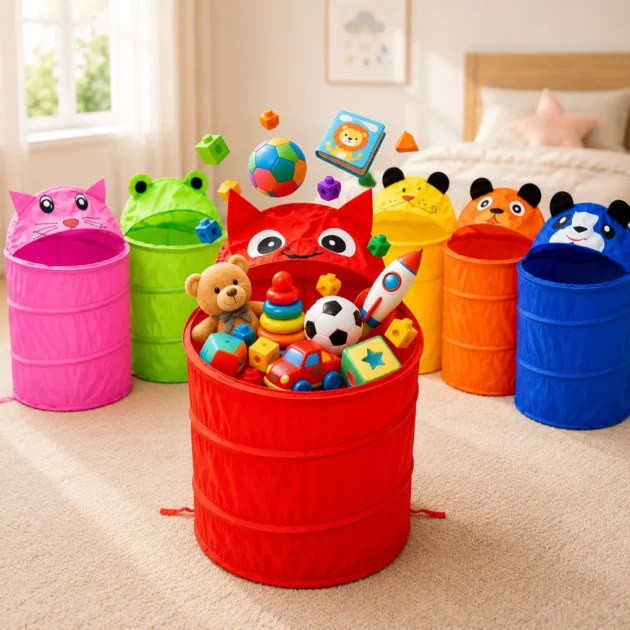 Bac de Rangement Pliable pour Jouets et Linge d'Enfant