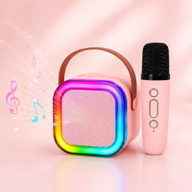 مكبر صوت كاريوكي لاسلكي Colorful Karaoke Sound System مع ميكروفون