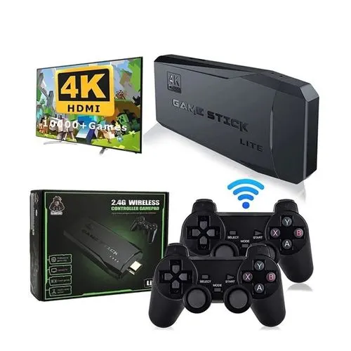 Game Stick Lite Retro Console – جهاز ألعاب منزلي مع ذراعين لاسلكيين