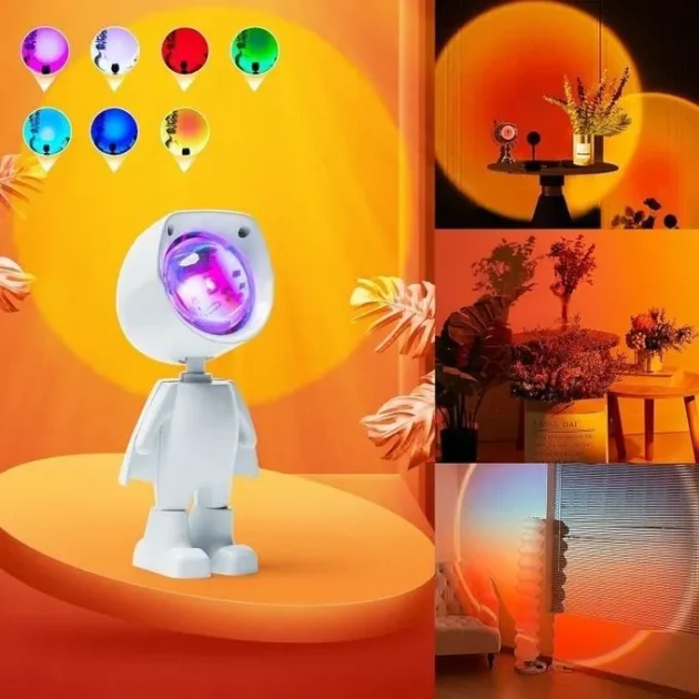 Lampe Robot Sunset LED RGB Rechargeable USB