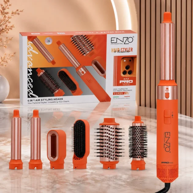 ENZO Professional Hair Styler 6-in-1 Air Styling Set إنزو بروفيشنال مصفف الشعر