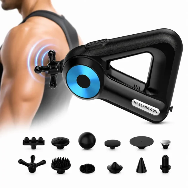 مسدس المساج الاحترافي 12 رأس (Massage Gun 12 Heads)